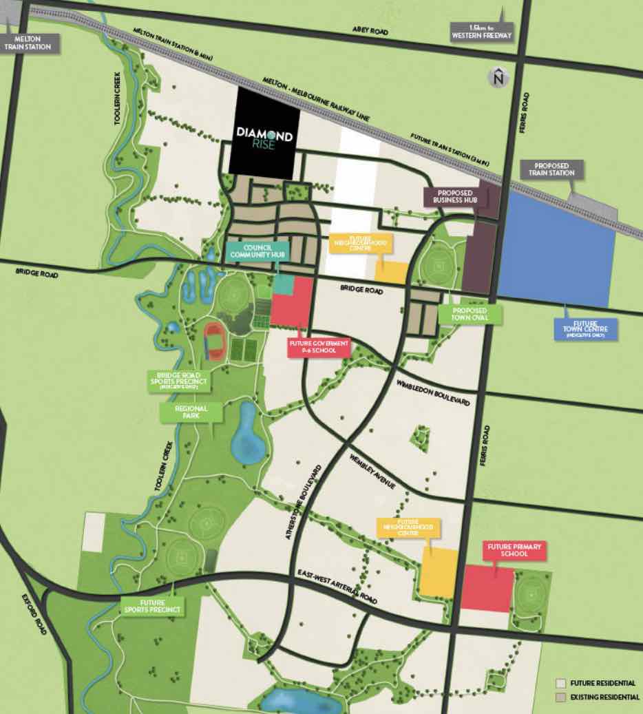 Diamond Rise Cobblebank Location map